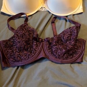 Elegant Purple Lace Bra